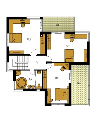 Grundriss des Obergeschosses - CUBER 2